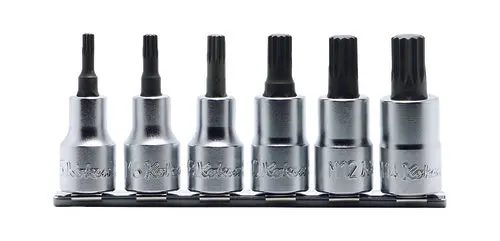 1/2 Sq. Dr. Bit Socket 9 Piece Torxplusâ® Set 20Ip-60Ip 1