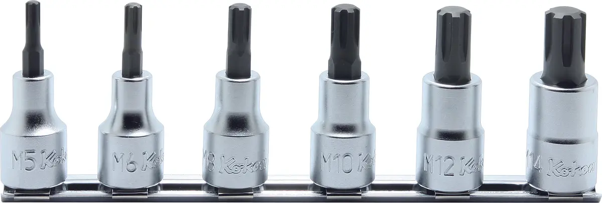 1/2 Sq. Dr. Nut Twister Set  17Mm-25.4Mm  200Mm  6 Pieces 1