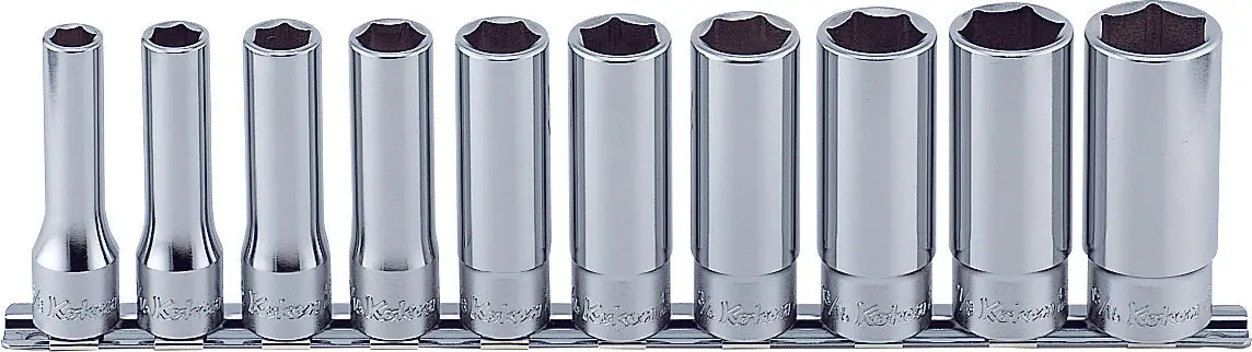 1/2 Sq. Dr. Socket Set  10-22Mm 6 Point 300Mm  10 Pieces 1