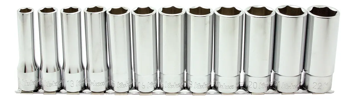1/2 Sq. Dr. Socket Set  10-22Mm Surface 300Mm  10 Pieces 1