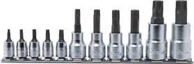 1/4, 3/8 Sq. Dr. 11 Piece Tamper-Resistant Torxplusâ® Bit Socket Set 8Ipr-55Ipr 1