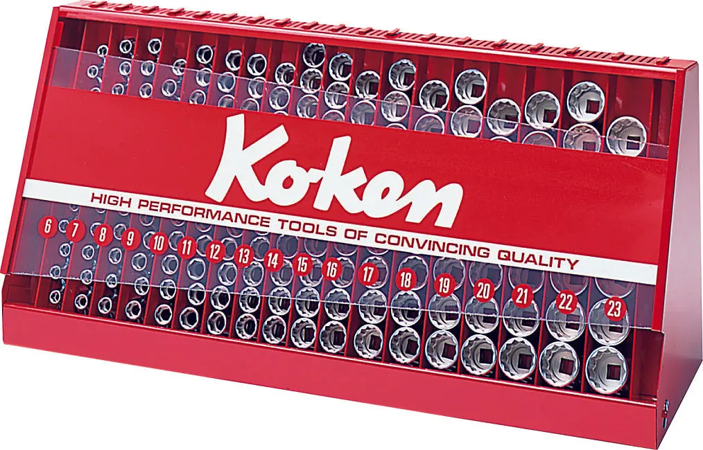 1/2 Sq. Dr. 103 Piece 6-Point Sae Socket Set  3/8-1.1/4" In Display Stand 1