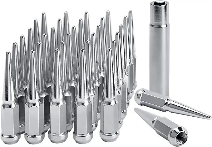 Spike Lug Nuts - Chrome Closed - 14X1.5 - 32 Pack 1