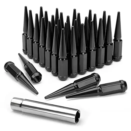 Spike Lug Nuts - Black Closed - 14X1.5 - 32 Pack 1