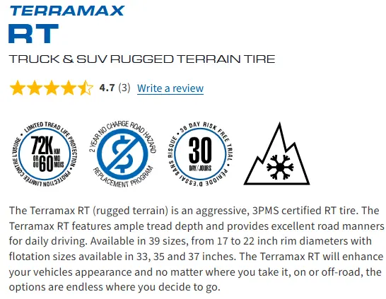 265/50R20 Sailun Terramax Rt 3Pms 4Pr 2