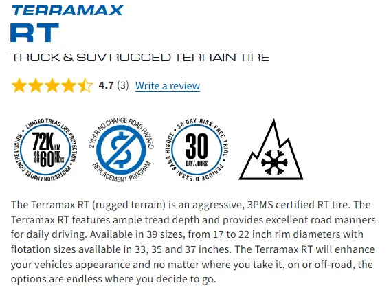 Lt 305/55R20 Sailun Terramax Rt 3Pms 12Pr 2