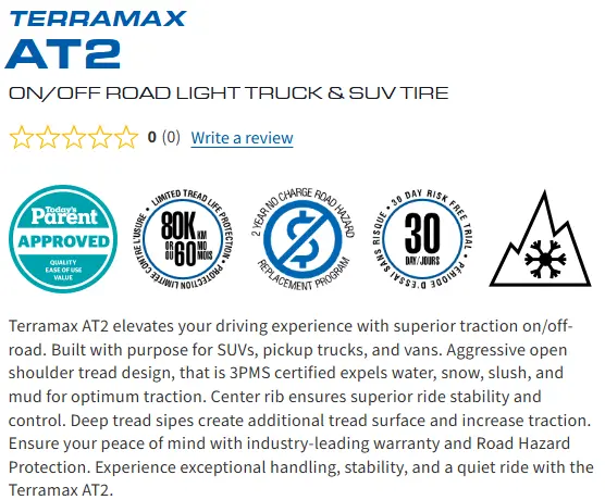 33X12.50R20 Sailun Terramax At2 10Pr 2