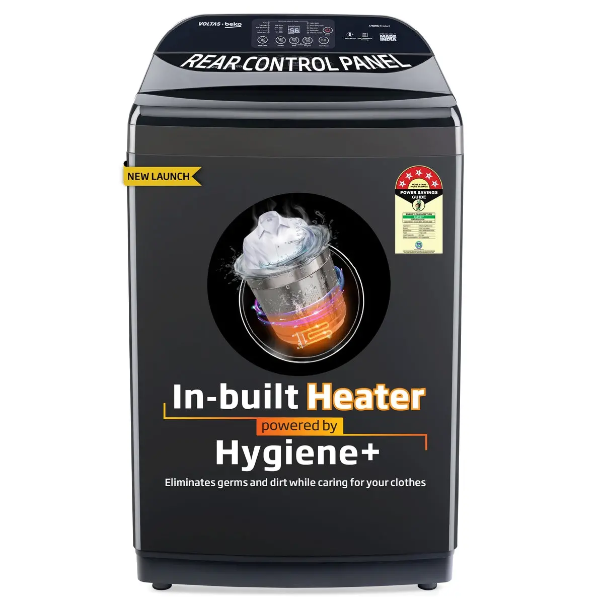 10 Kg 5 Star Fully-Automatic Top Loading Washing Machine (Wtl1006ueah/Obs3060, Dark Grey, Inbuilt Heater) , Voltas Beko, A Tata Product 1