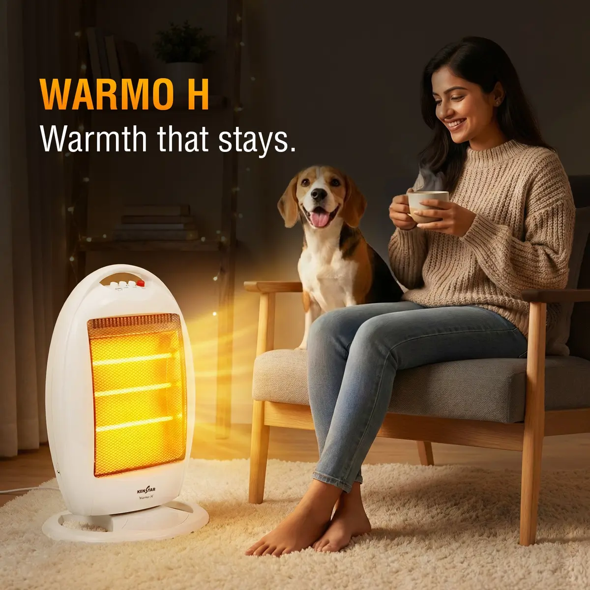 Warmo H 1200W Halogen Heater Room Heater 1