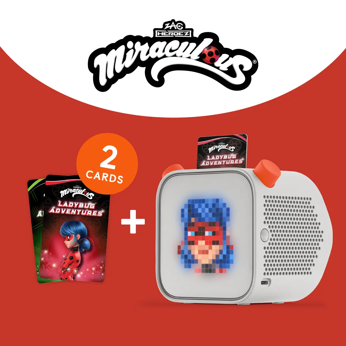 Yoto Player + Miraculous: Cat Noir & Ladybug Bundle 1