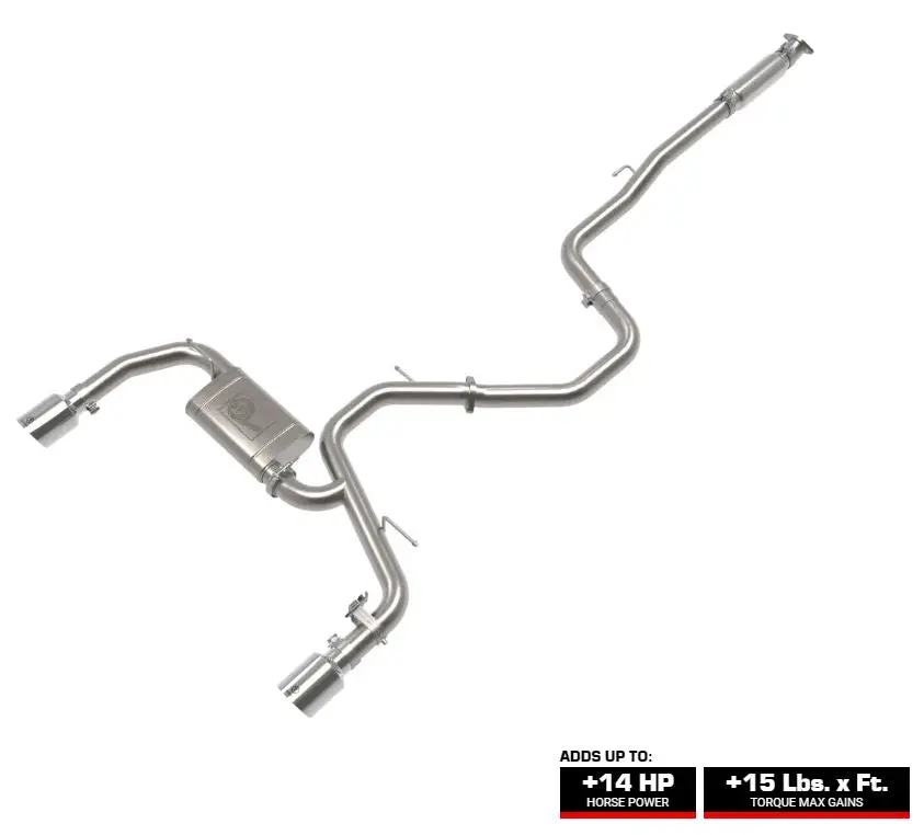 Afe Takeda 3" 304 Stainless Steel Cat-Back Exhaust System W/ Polished Tips 2022+ Elantra N 1