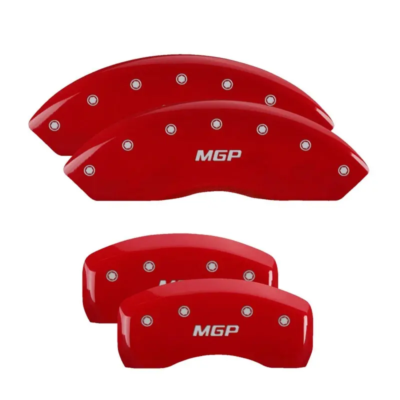 Mgp 4 Caliper Covers Engraved Front & Rear Mgp Red Finish Silver Characters 2018 Kia Stinger 1