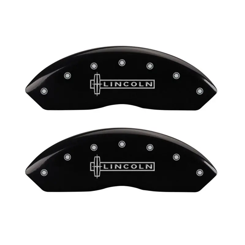 Mgp Engraved Caliper Covers – Front For Lincoln, Rear For Mkx, Black Base With Silver Detailing 1