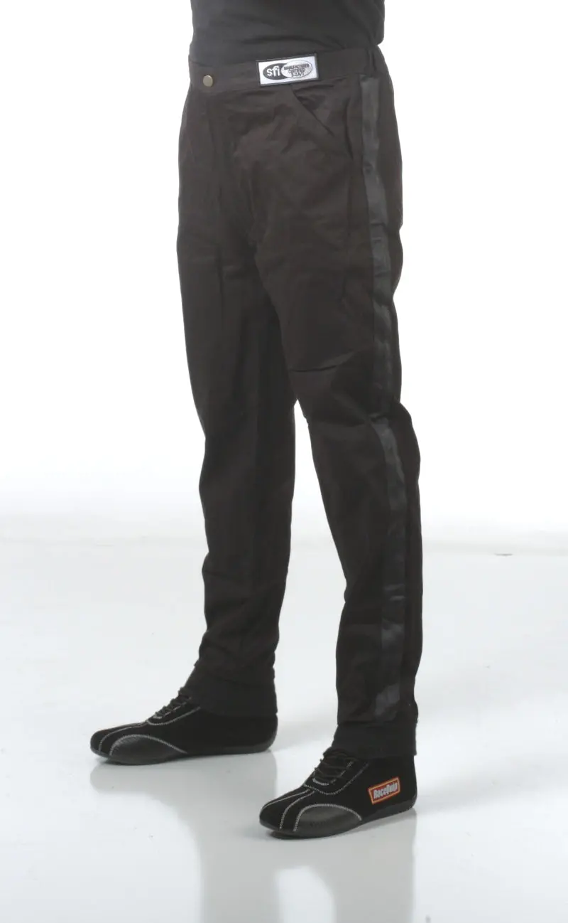 Racequip Sfi-1 Rated Racing Pants – Black, Size Large 1