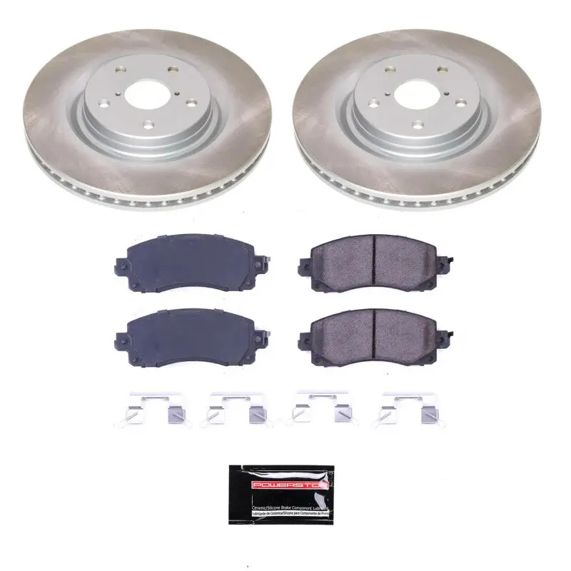 Power Stop 19-22 Subaru Forester Front Semi-Coated Rotor Kit 1