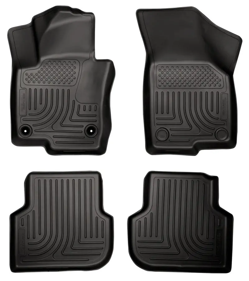 Husky Liners Weatherbeater Floor Liner Combo – Black, Fits 2011 Volkswagen Jetta Sedan 1