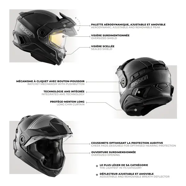 Ckx Casque Intégral Mission Ams Solid - Hiver 7