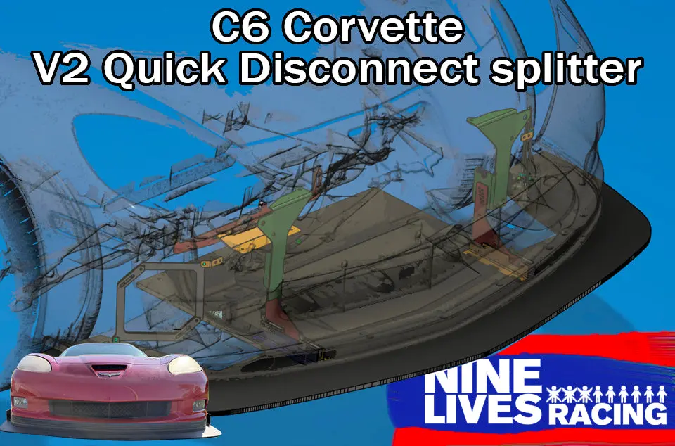 C6 Corvette Quick Release Splitter ‘05- 13 1