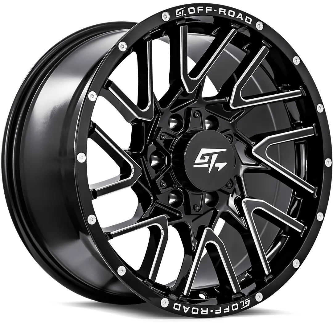 Gt Off-Road Aggression Gloss Black Milled 18X9 +12 8X165.1Mm 1