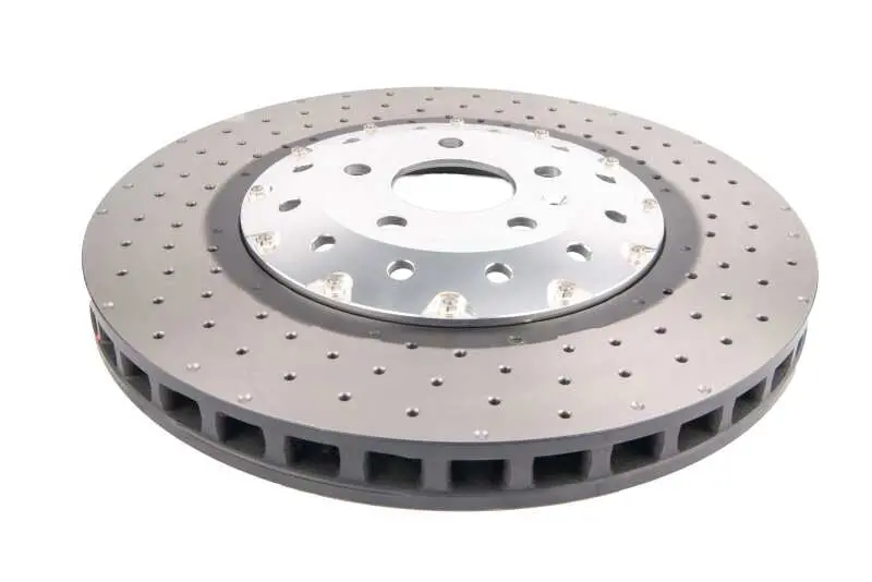 Dba 14-18 Audi Rs7 Iron Rotors Front 5000 Series Drilled & Slotted Rotor W/Silver Hat 1