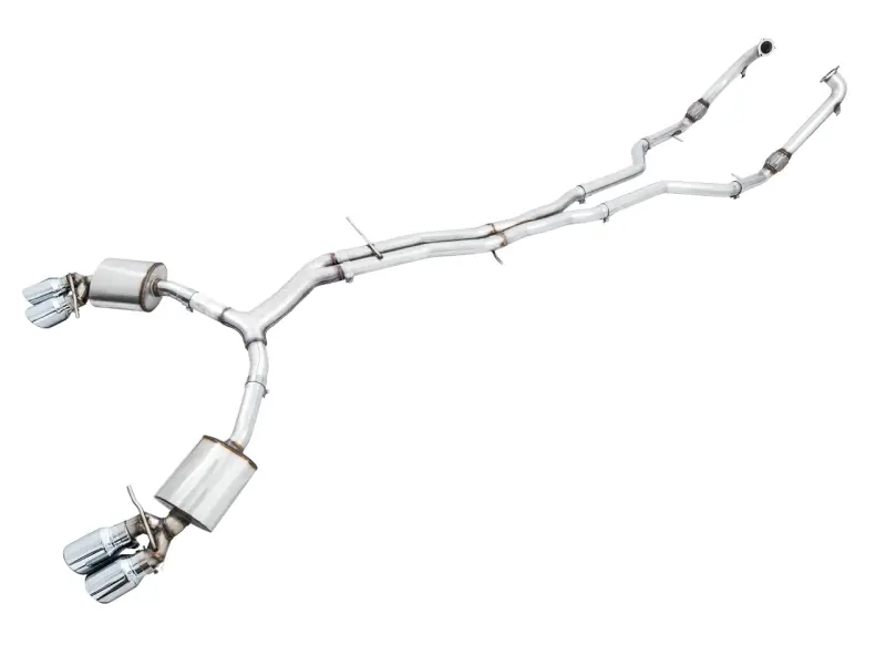 Awe Tuning Audi B9 S5 Sportback Touring Edition Exhaust - Non-Resonated (Silver 102Mm Tips) 1