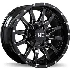 Fast Hd Traxx Gloss Black Milled 20X12 -44 8X180mm 125Mm 1