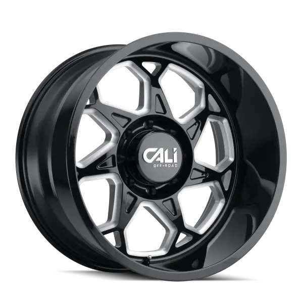 Cali Off-Road Sevenfold Gloss Black Milled | 20X12 -51 Et 8X170 1