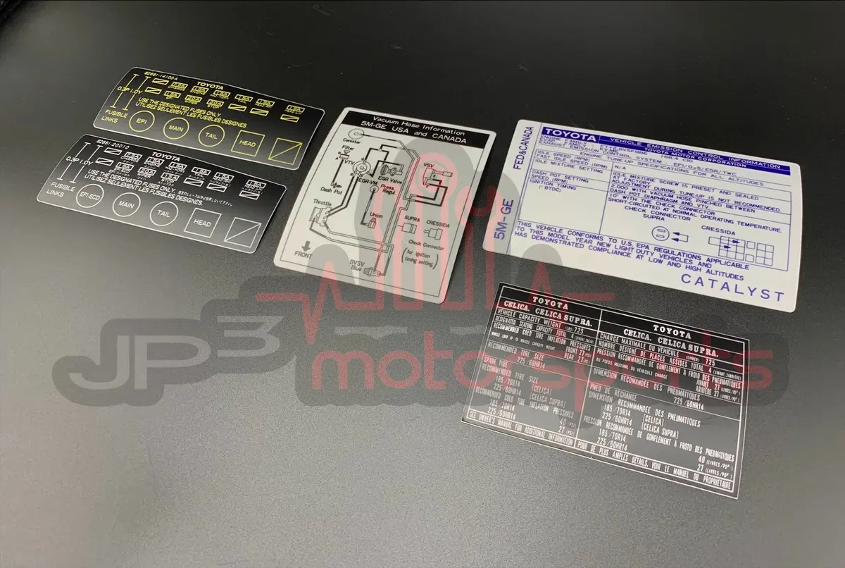 Toyota Celica Supra Mkii Reproduction Decal Set As 1
