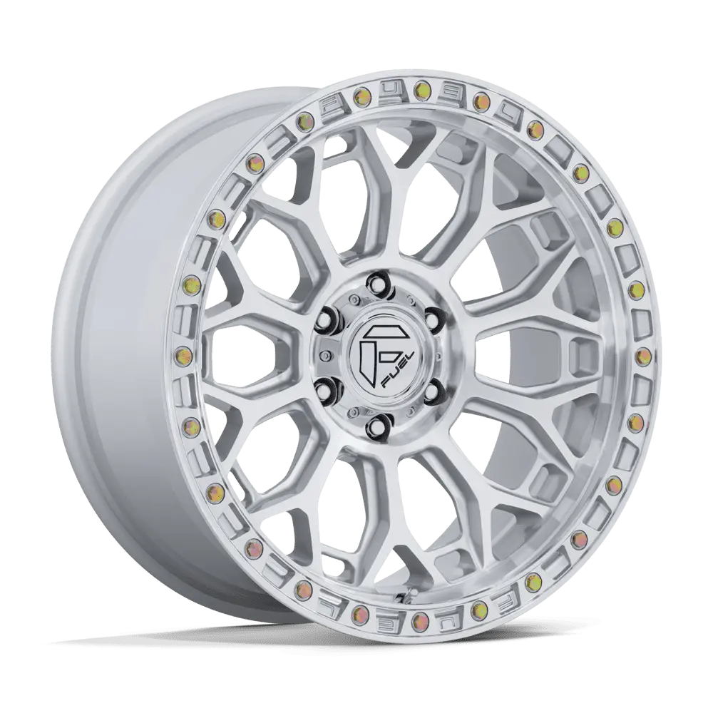 Fuel Talon 17X9 +1 6X139.7 106 Gloss Silver W/ Machined Face ( Text For Clearance Price ***) 1