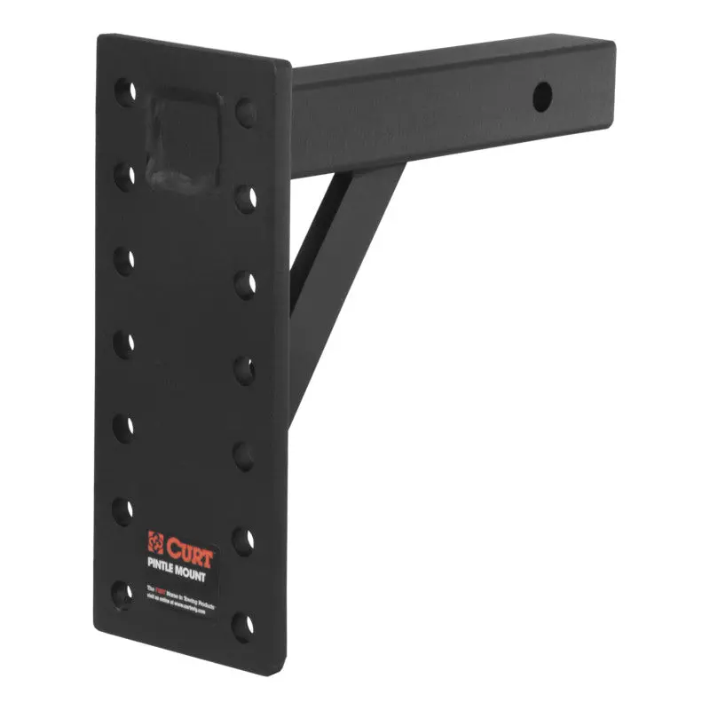 Curt Adjustable Pintle Hook Mount – 2-Inch Shank, 10,000-Pound Capacity, 13-Inch Height, 10-Inch Length 1