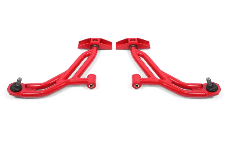 Bmr Non-Adjustable Lower A-Arms For 2010–2014 Ford Mustang & Shelby Gt500 – Polyurethane/Delrin Bushings, Red Finish 1