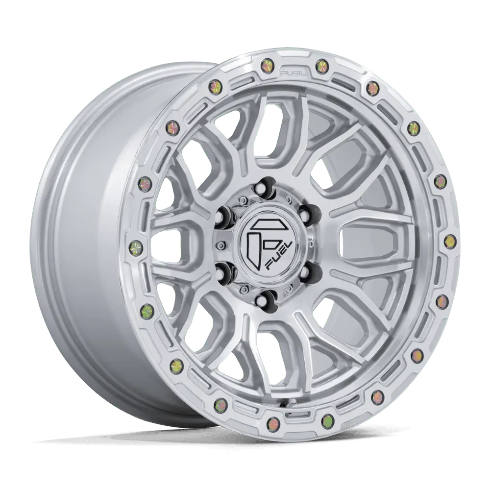 Fuel Surge Gloss Silver W/ Machined Face 18X9 +1 6X139.7 106.1Mm * Text Us For Clearance Pricing * 1