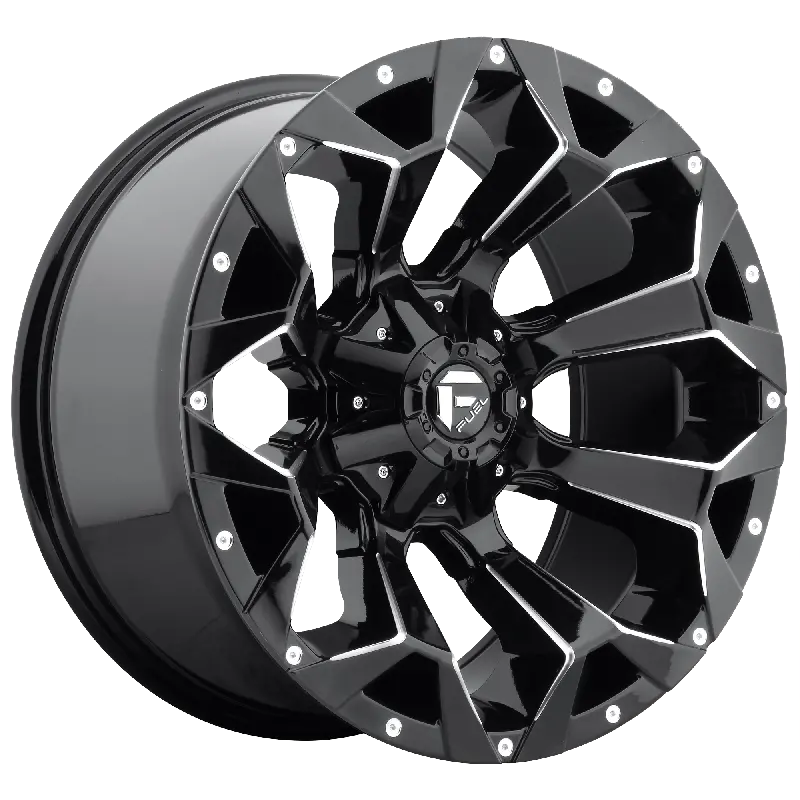 Fuel Assault 22X10 -18 6X135/6X139.7 106. Gloss Blk Mill 1