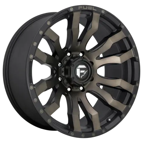 Fuel Blitz 22X12 -44 6X139.7 106.1 Matte Black Double Dark Tint 1