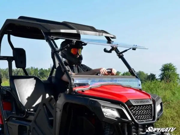 Super Atv/ Flip Pare-Brise /Résistant Aux Rayures/ Honda Pioneer 500 1