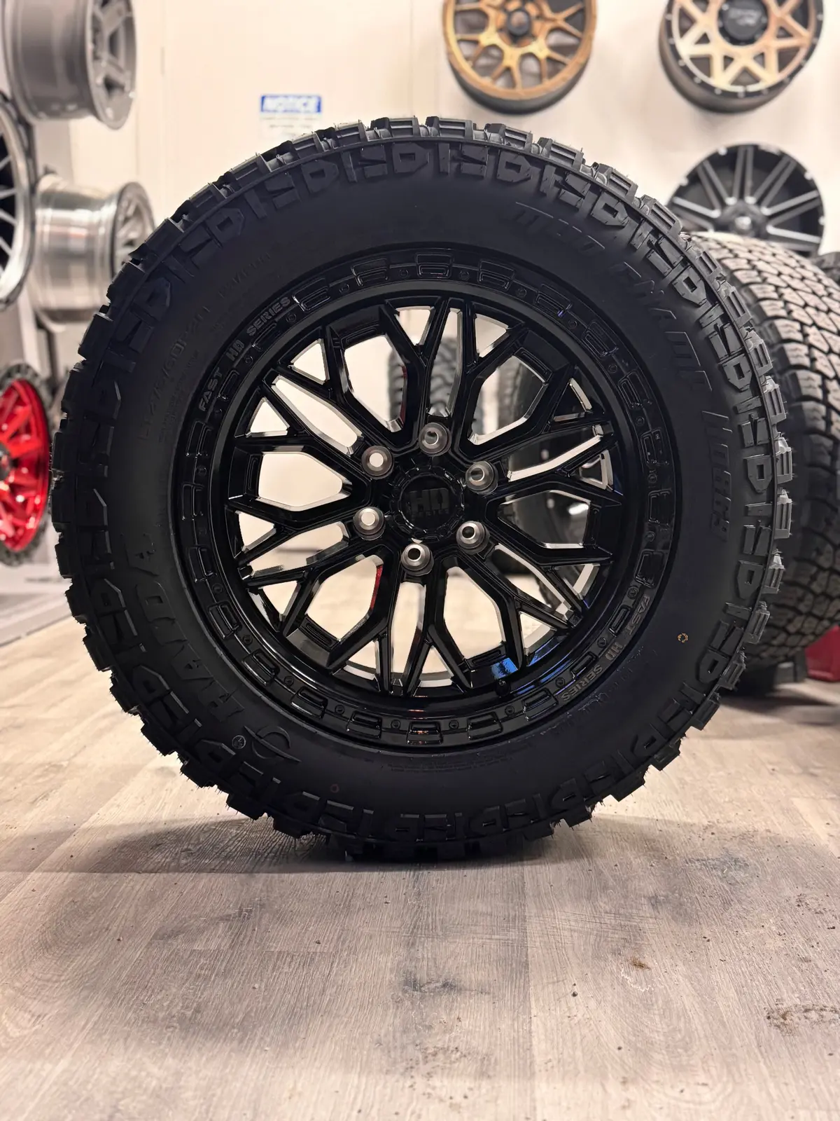 (Set Of Four) Fast Hd Muramasa Gloss Black 20X9 +0 6X139.7Mm 78.1Mm | 275/60R20 Haida 869 Mud Champ 3Pms 1