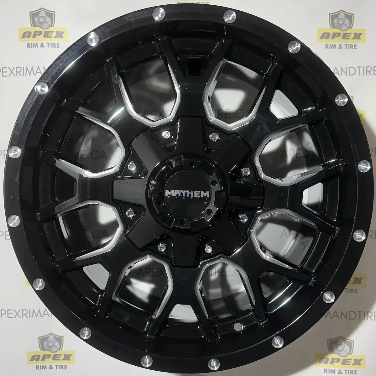 Mayhem Warrior 8015 Black/Milled Spokes 20X9 +18 8X170 125.2Mm 1