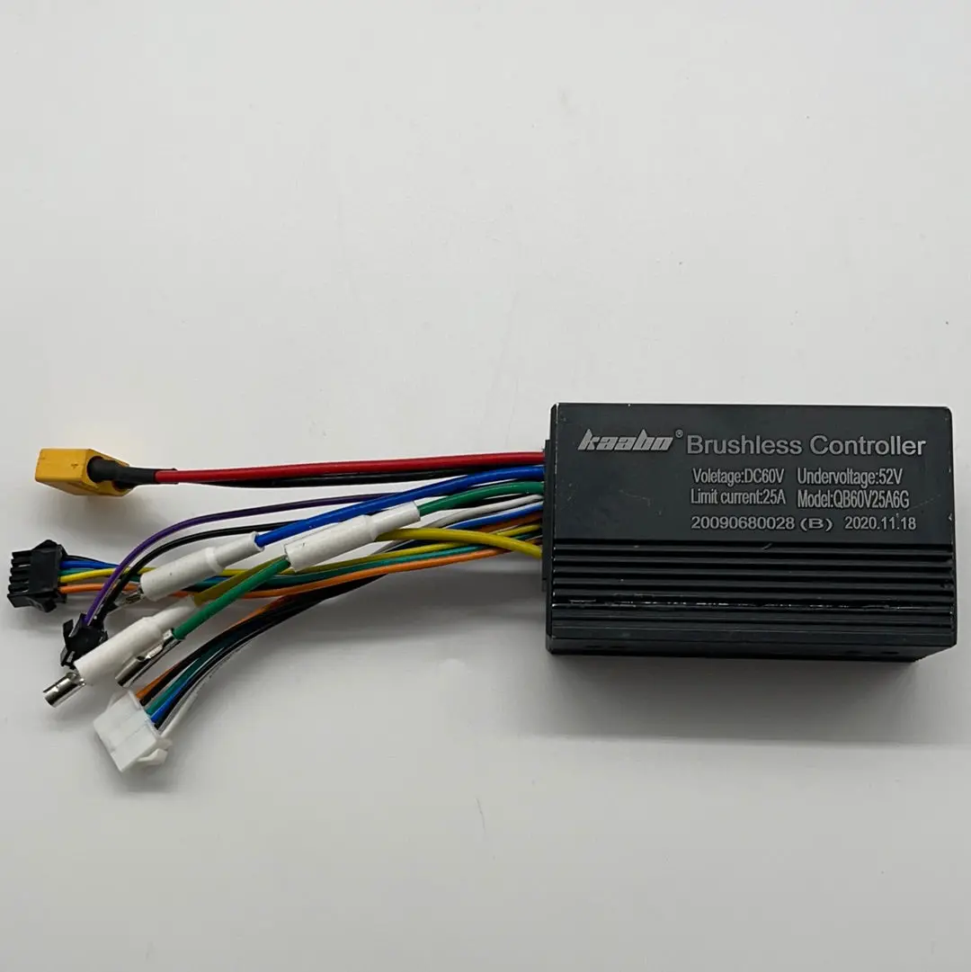 Mantis 60V 25A Controller Front (B), Black, 52V Cutoff With Hall 1