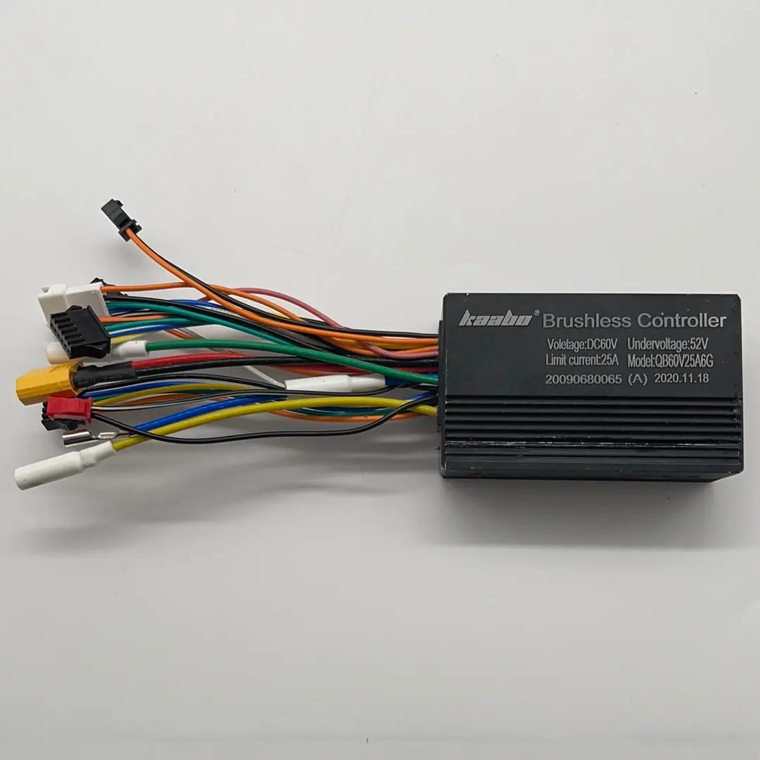 Mantis 60V 25A Controller Rear (A), Black, 52V Cutoff With Hall 1