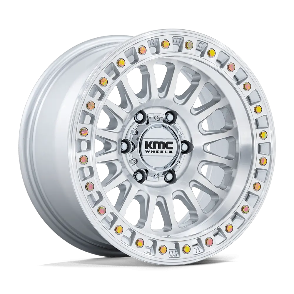Kmc Ims 17X8.5 -10 6X139.7 106 Gloss Silver W/ Machined Face (Text For Clearance Pricing ) 1