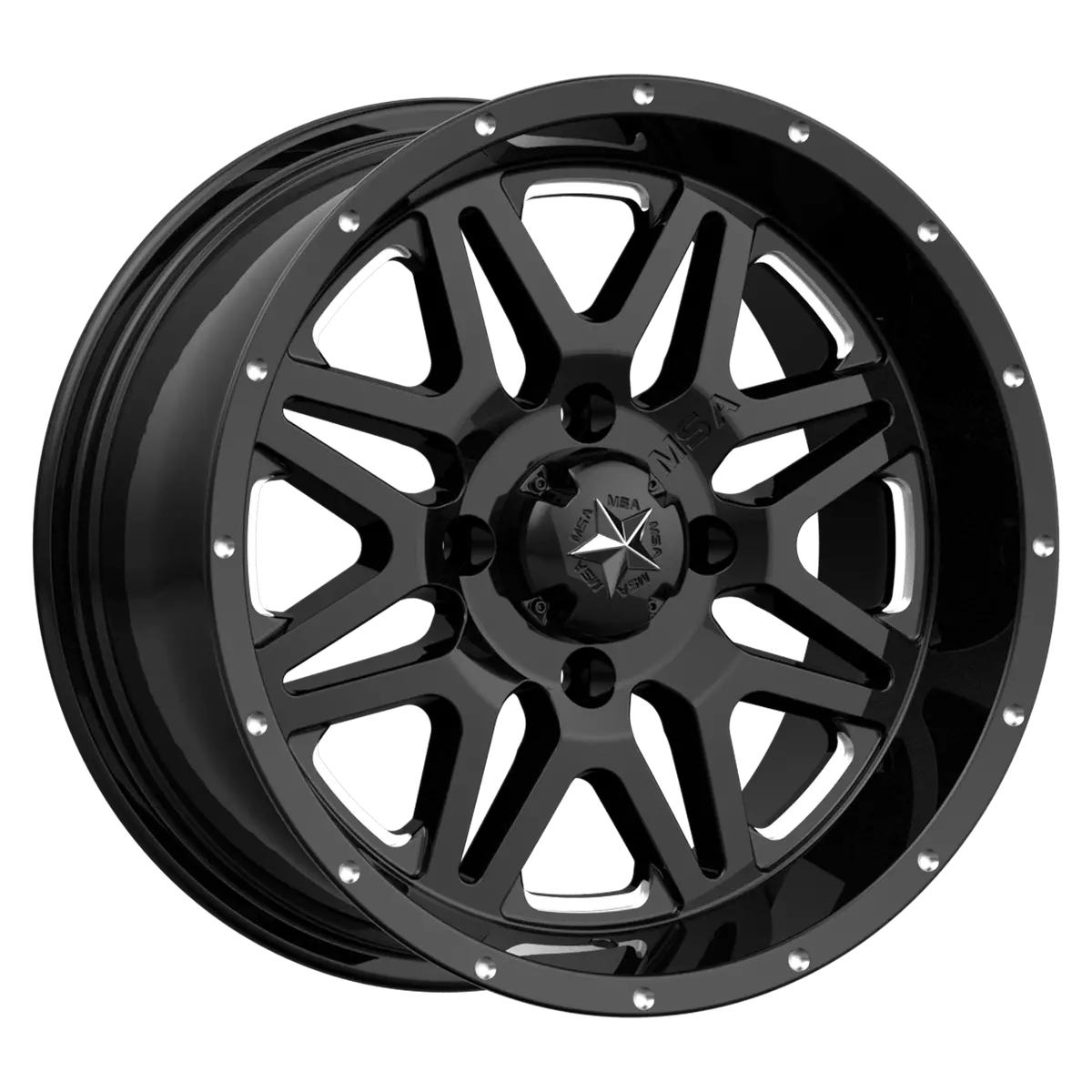 Msa M26 Noir Lustre / Noir Mat 14 Pouces Ensemble De 4 Et De Un 1