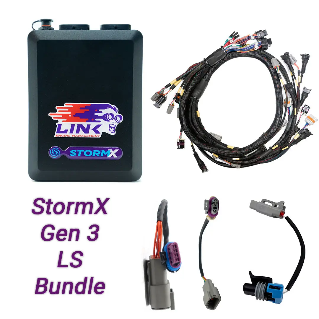 Gen3 Ls Cable Throttle Bundle: G4x Stormx Ecu + Ls Engine Harness Bundle 1