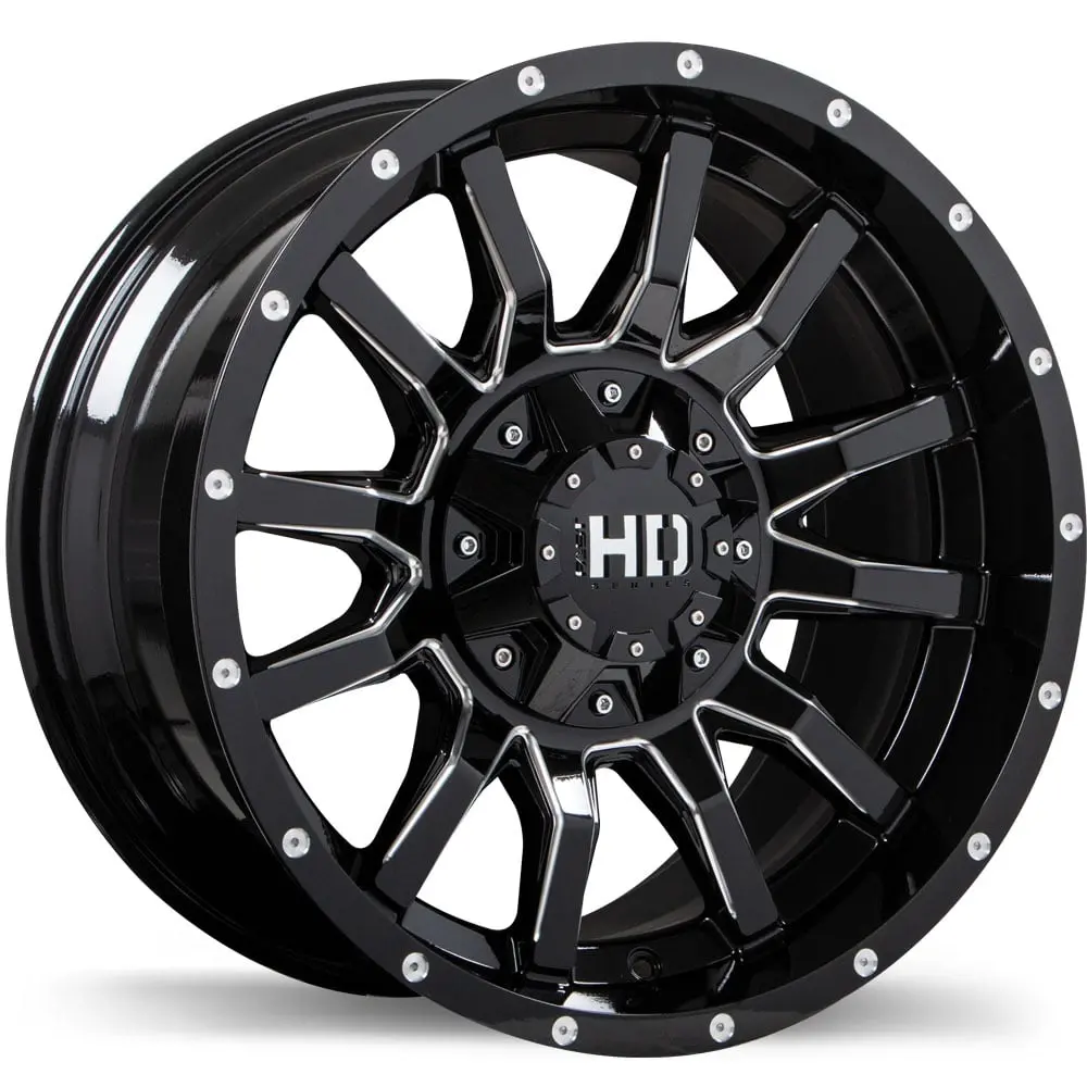 Fast Hd Traxx Gloss Blk Milled 18X9 -15 5X127/5X139.7Mm 87.1Mm 1