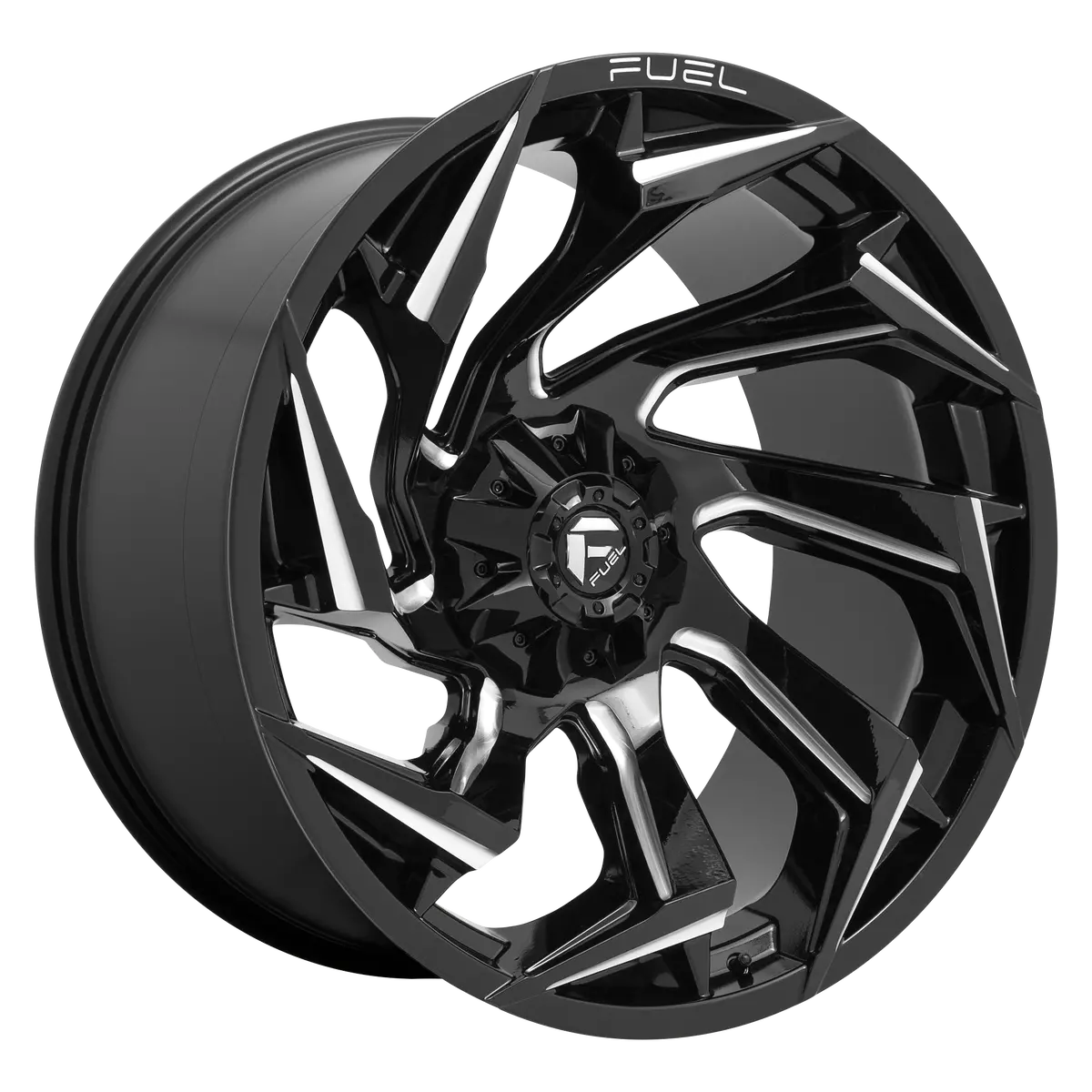 Fuel Reaction 20X10 -18 5X150/5X139.7 110.2 Gloss Black Milled ( Text For Clearance Pricing ) 1