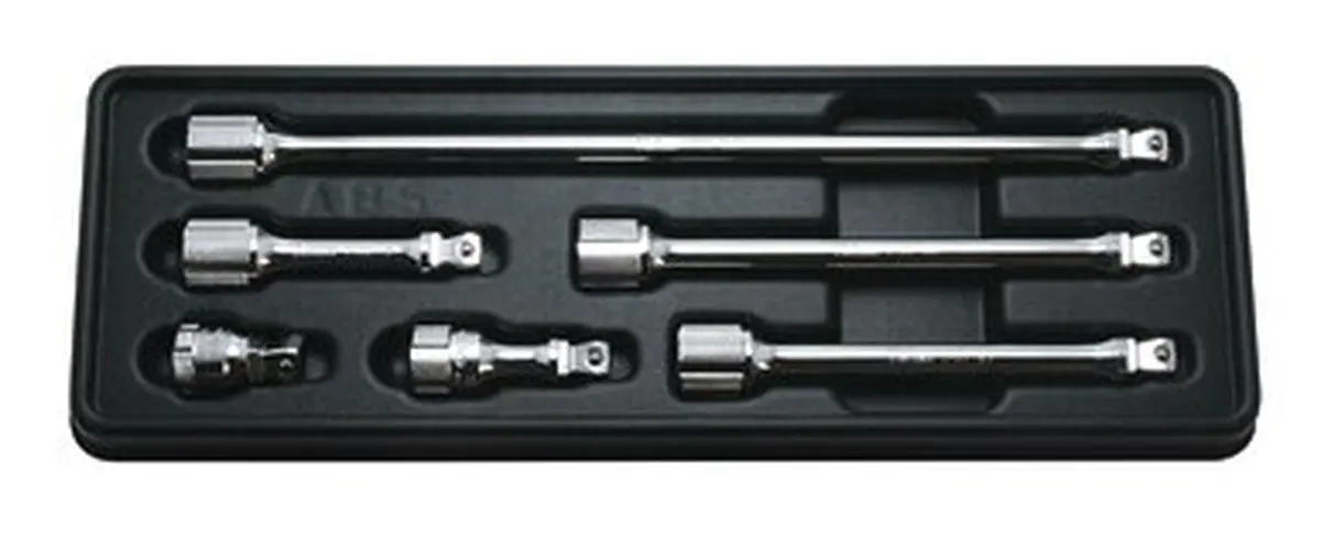 1/2 Sq. Dr. Extension Bar Set  50-250Mm Abs Tray   5 Pieces 1