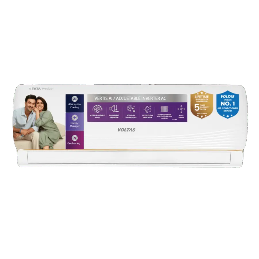 Voltas Split Air Conditioner, 1.5 Ton, 3 Star - 183Inv Vertis Ai Zest Gold 1