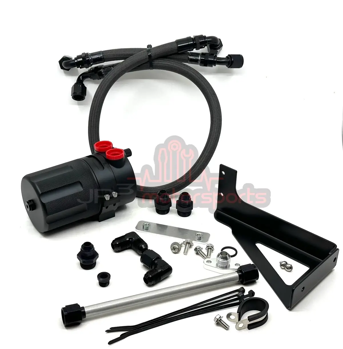 Mazda Rx7 Fd3s Assembled Large Catch Can Kit For Turblown Oil Filler Neck With Racerite Hose 1