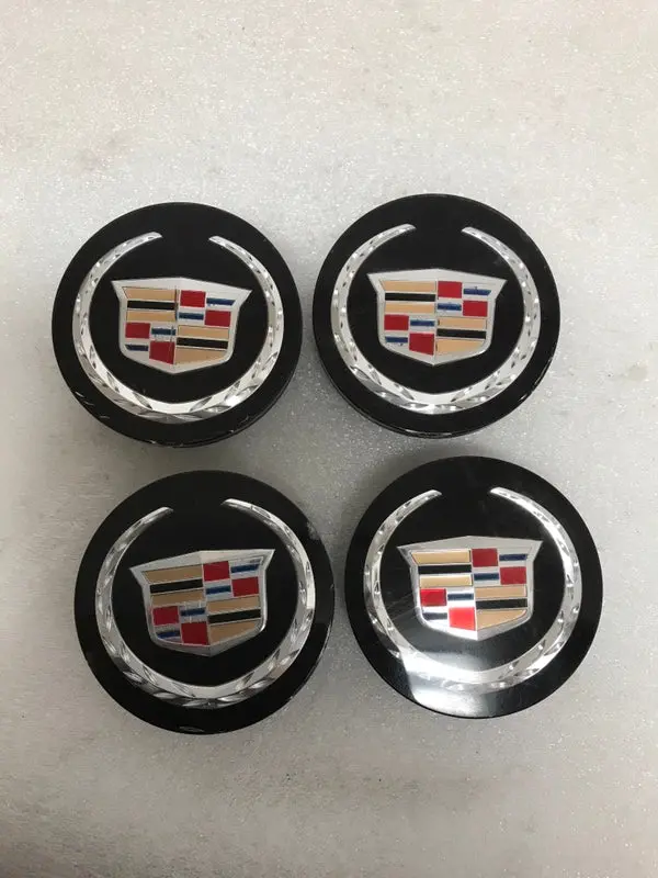 Set Of 4 Cadillac Ats Cts Cts-V Dts Sts Srx Black Center Cap 9597375 4D3c9901 1