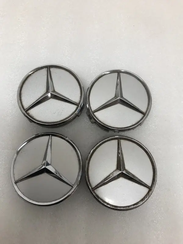 4X For Mercedes-Benz Silver Wheel Center Hub Caps 75Mm 046C267c 1