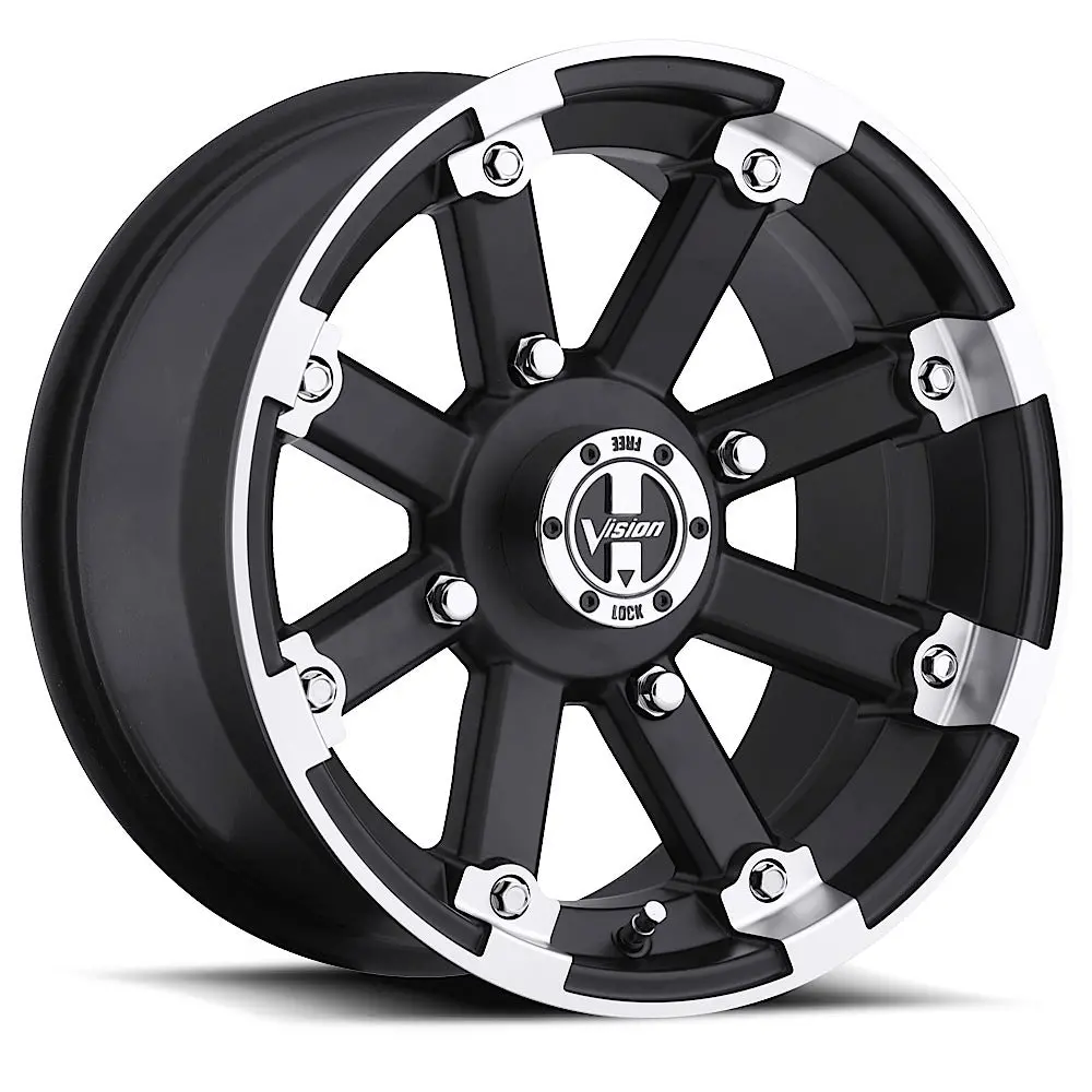 Vision Wheel 393 Lock Out Noir Machine Ou Noir Mat Ensemble De 4 Et De Un 1
